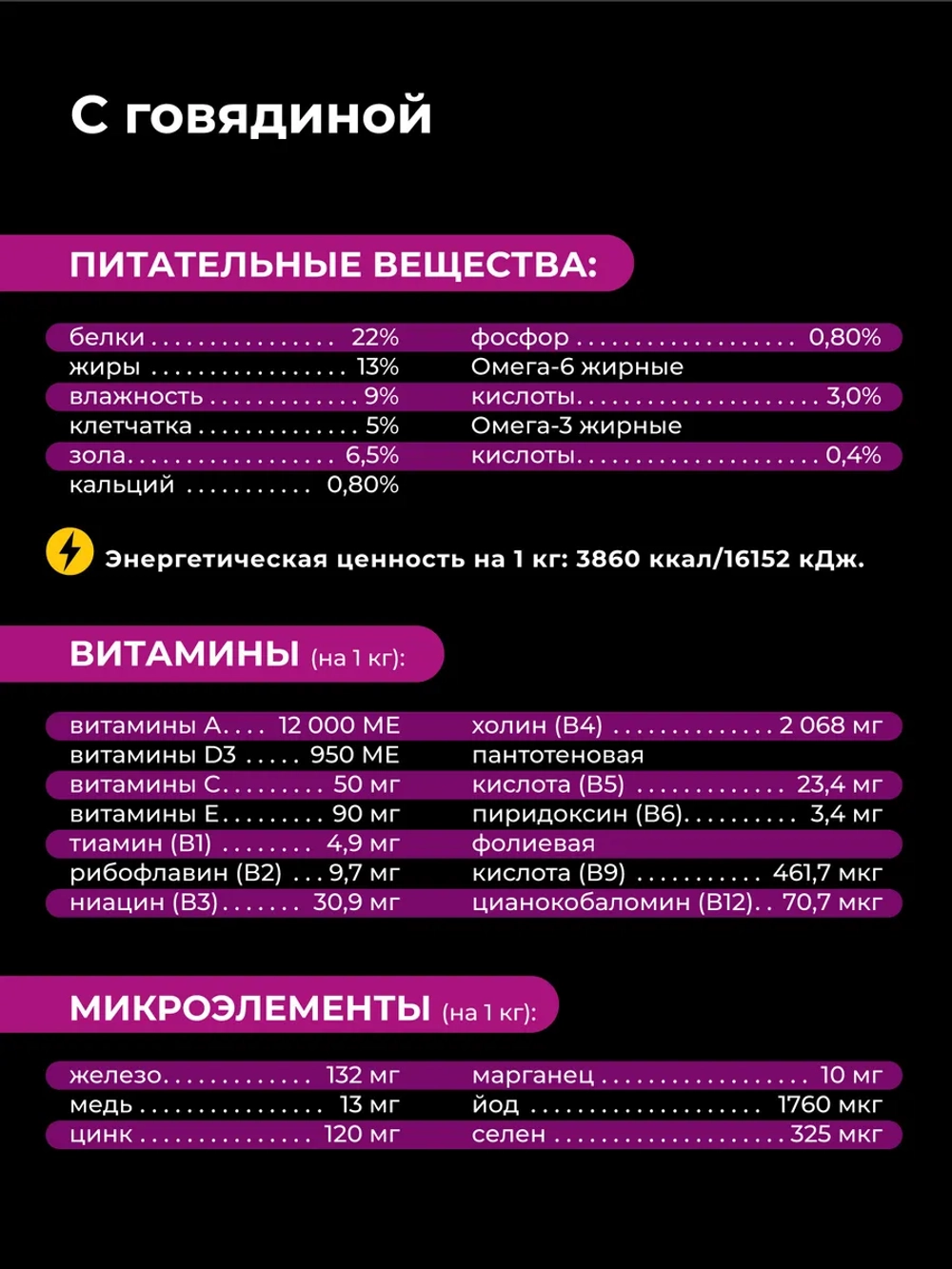 Сухой корм для собак породы Немецкая овчарка, говядина, 12кг