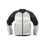 Overlord 3 Leather Jacket / Бело-черный