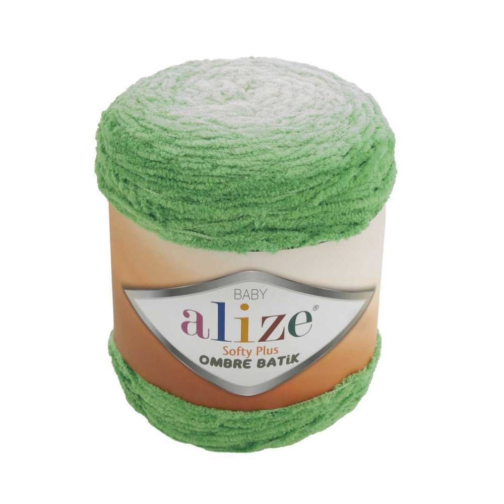 ALIZE &quot;SOFTY PLUS OMBRE BATİK&quot;, 100% микрополиэстер, 500 гр. 600 м, Зеленый