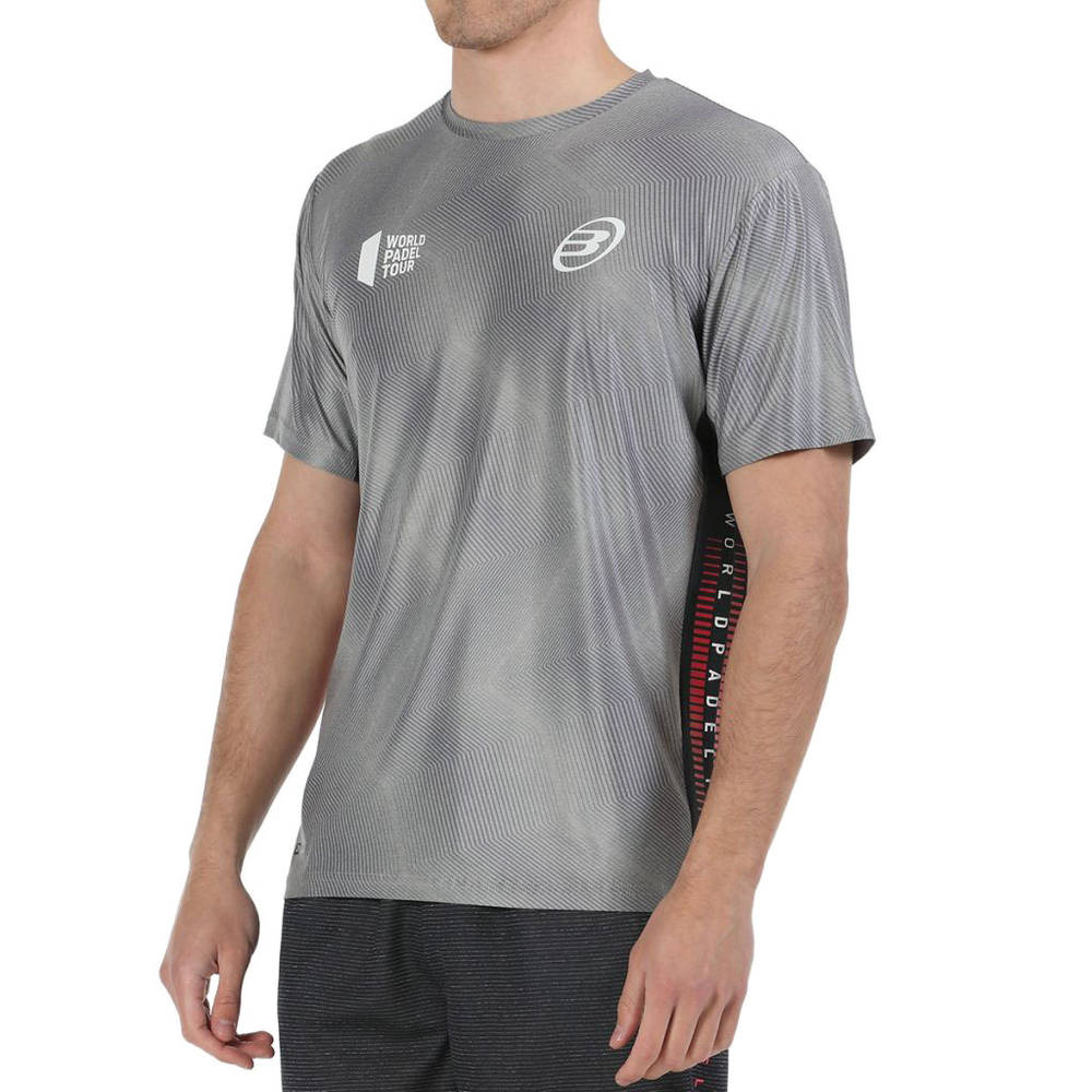 Футболка мужская теннисная Bullpadel Rogor - gris medio vigore