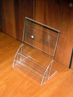 Менюхолдер А5 L-обр вертикальный с 2-мя карманами под визитки или буклеты