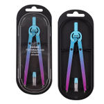 Готовальня ZOOMI, 2 предмета, металлический циркуль 125 мм, грифель, пластиковый футляр, европодвес, бирюзово-сиреневый градиент