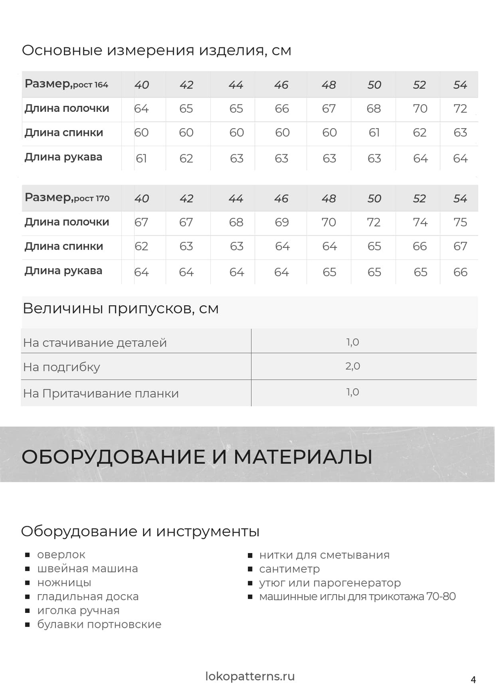Бумажная выкройка блузка Инчхон 46 размер 170 рост