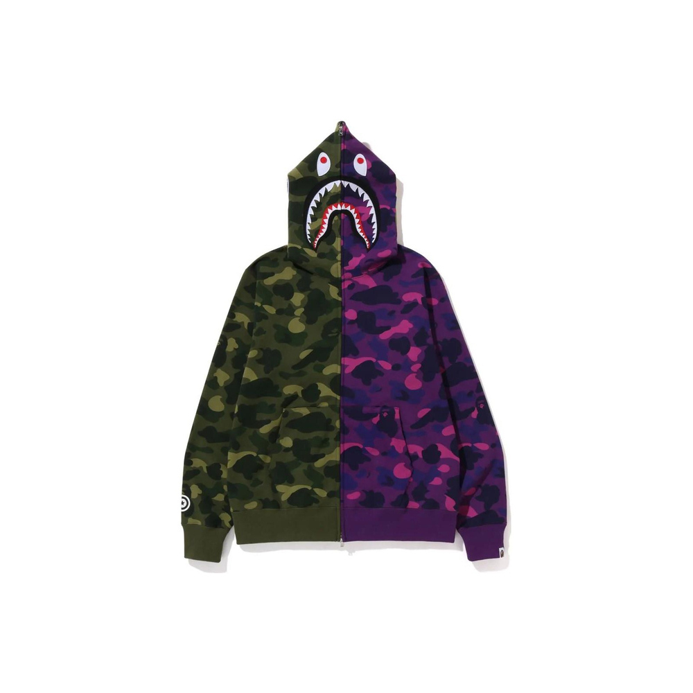 A BATHING APE Color Camo Shark Full Zip Hoodie FW22