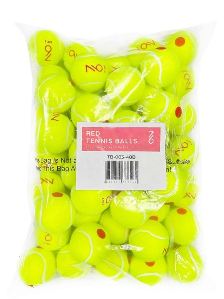 Мячи для тенниса детские SEVENSIX RED 48B