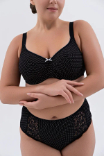 1203/C бюстгальтер "Черный в крапинку"