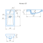 Раковина накладная "Фостер-45" белая (Kirovit)