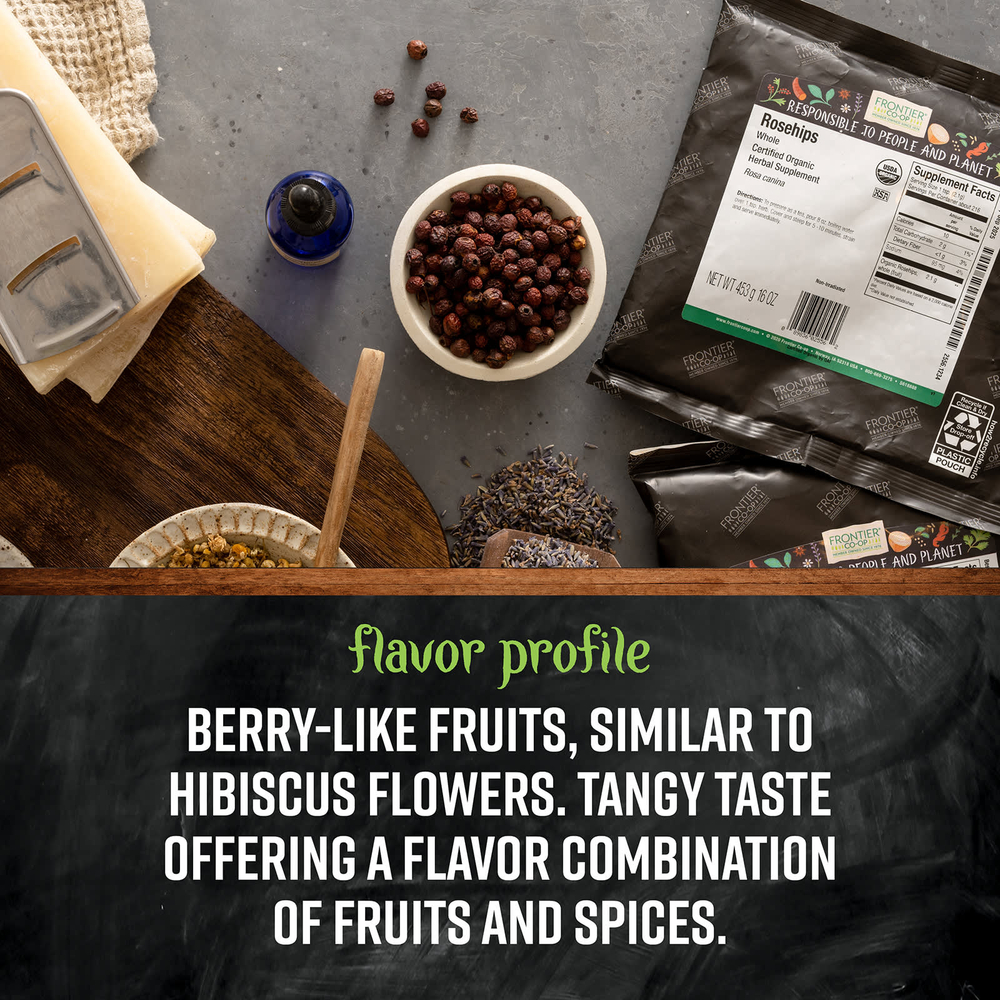 Frontier Co-op, органический шиповник без косточек, нарезанный и просеянный, 453 г (16 унций)
