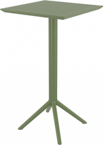 Стол пластиковый барный складной Siesta Contract Sky Folding Bar Table 60, оливковый
