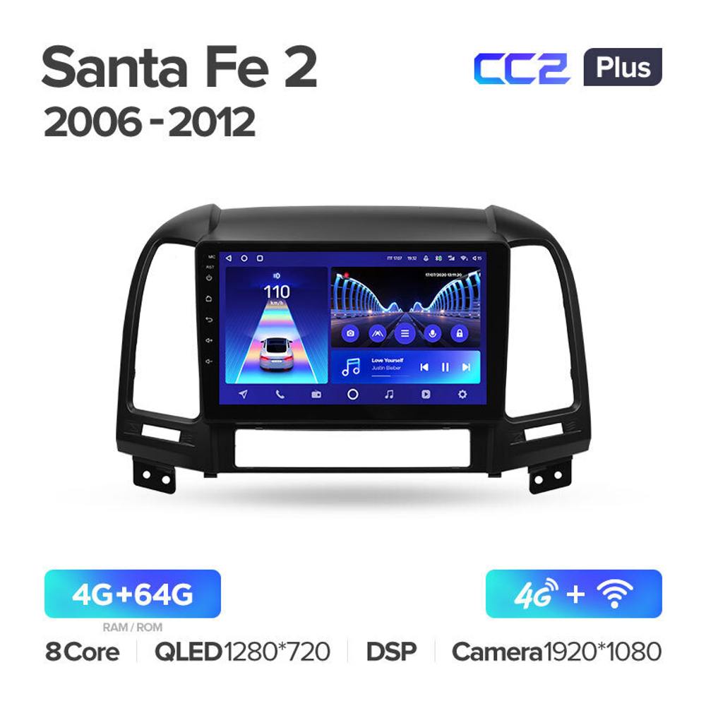 Teyes CC2 Plus 9" для Hyundai Santa Fe 2006-2012