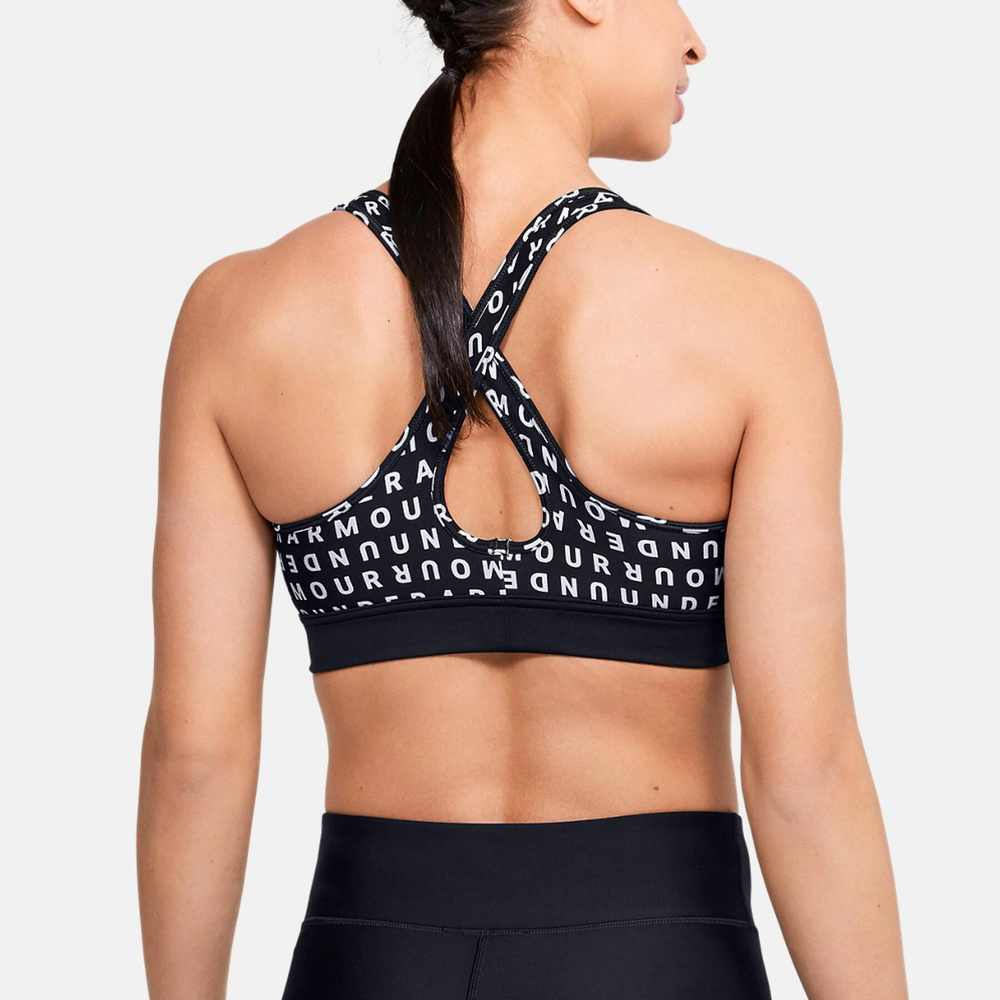 ТОП теннисный Under Armour UA Armour Mid Crossback Print Mash Up - черный