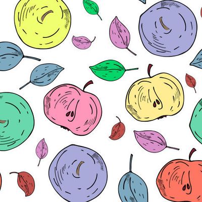 яблоки на белом