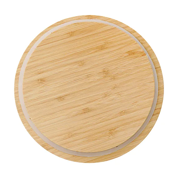 Чаша стеклянная с бамбуковой крышкой harmy, 2 л