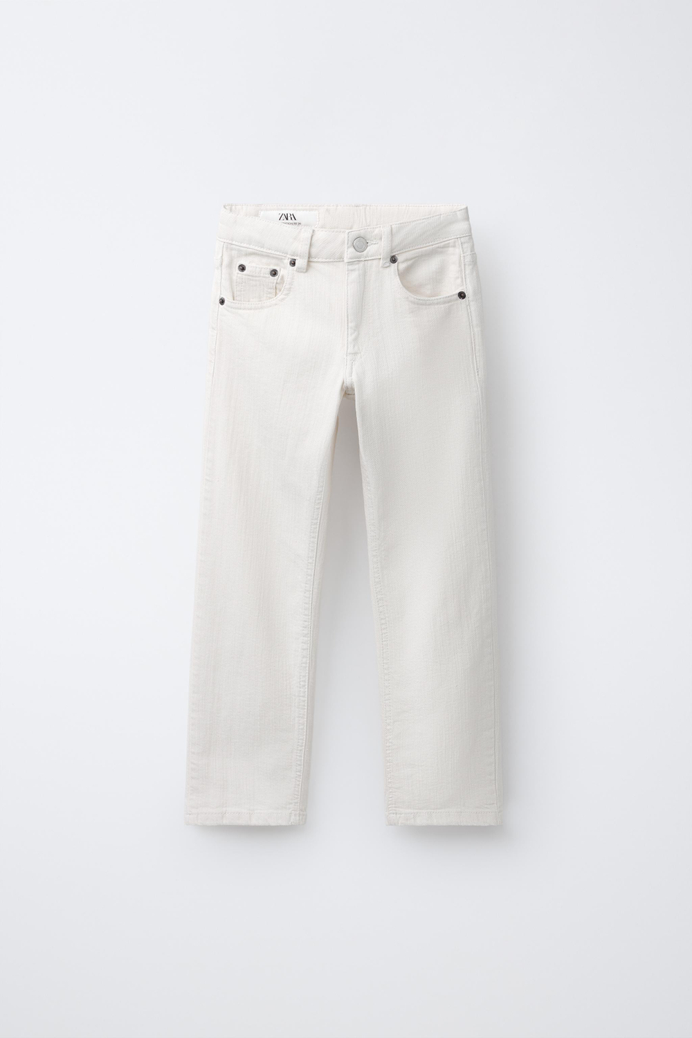 ZARA ДЖИНСЫ STRAIGHT, ЭКРЮ