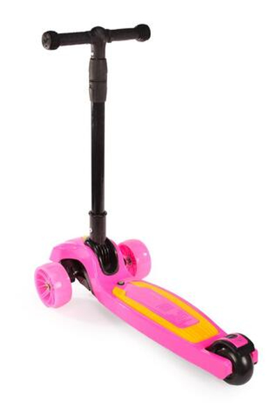 Самокат 3-х колесный, свет, звук, 03Б (розовый)