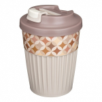 Стакан для горячих напитков 350мл с клапаном «Геометрия» светло-бежевый