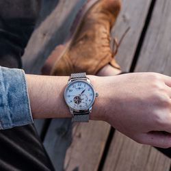 ZEPPELIN Piaget Collection Automatic Mechanical Movement Men"s Watches Watch 40 White Dial