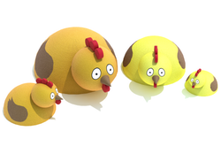Резиновая фигура 3D Курочка для детских площадок
