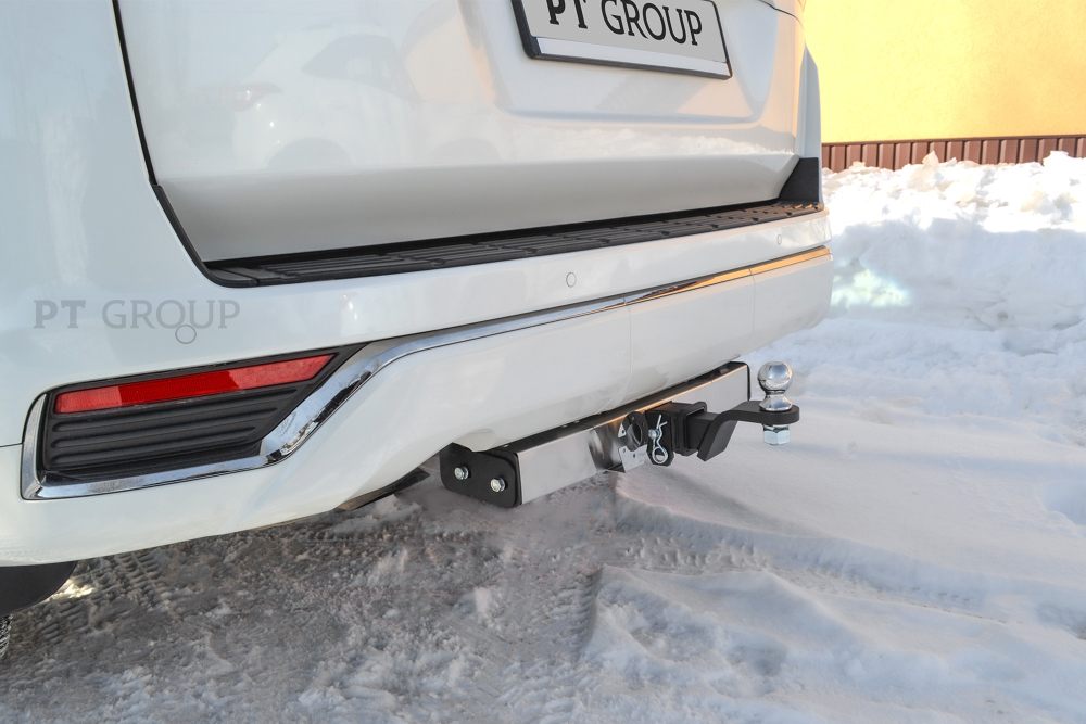 Фаркоп с унив. электрикой Smart, съемный квадрат, с НЕРЖ накладкой Toyota LC 300 2021- (паспорт и сертификат) ПТ ГРУПП.TLT-21-991124.00