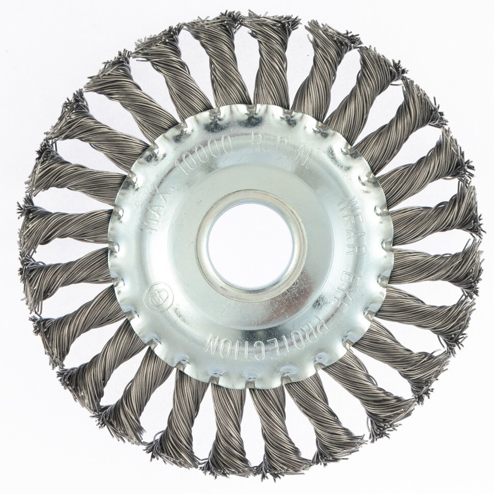 ЩЕТКА ДЛЯ УШМ MATRIX 125*22,2ММ ПЛОСКАЯ КРУЧЕНАЯ ПРОВОЛОКА  74632