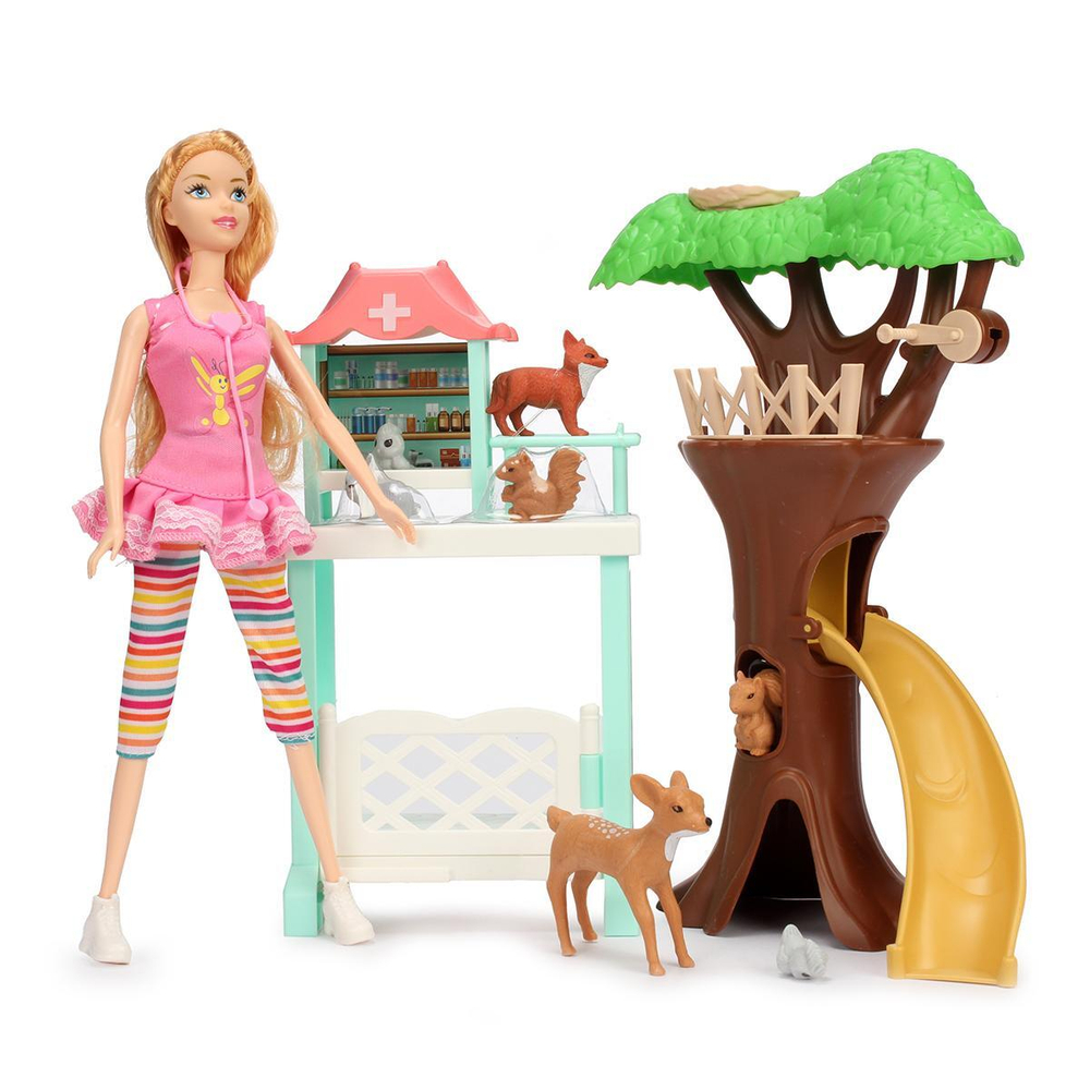 Кукла тип Модель 31см "Уроки заботы" с аксесс. коробка BLD309