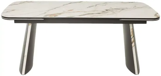 Стол VALDEMAR 180 KL-188 итальянская керамика, стекло/ каркас темно-серый/Kl-188