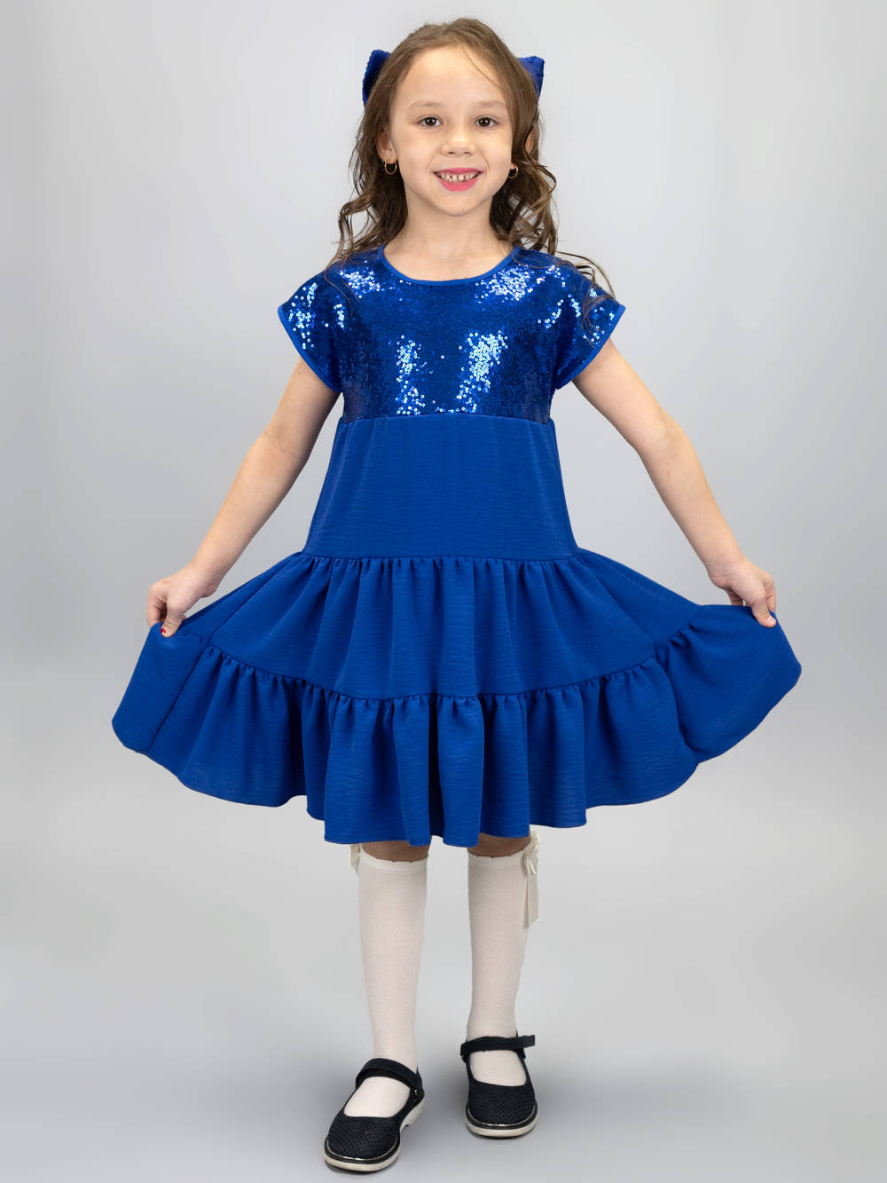 Платье нарядное для девочки с пайетками