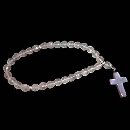 Четки "Крест 10" розовый кварц, улексит