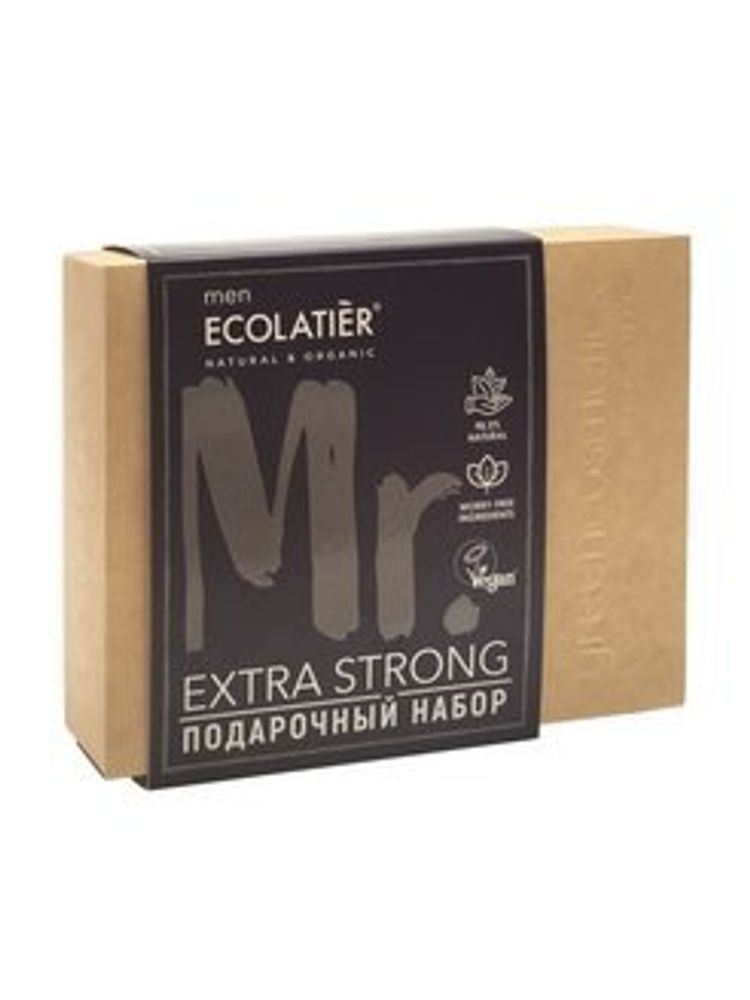 Ecolatier Men Набор подарочный Extra Strong, (шампунь + гель для душа)