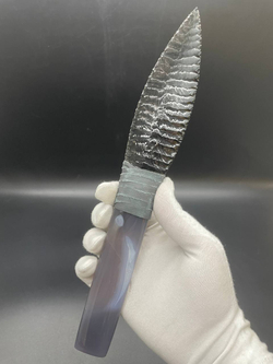 Обсидиановый клинок рукоять Агат 25 см