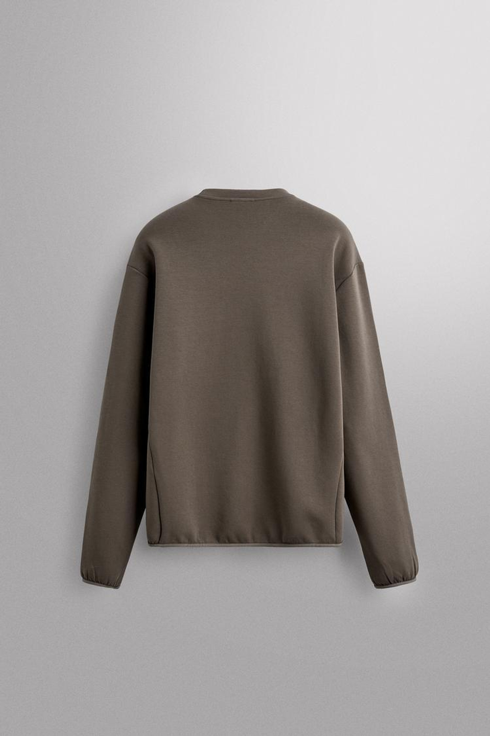 ZARA ТЕХНИЧЕСКАЯ ТОЛСТОВКА С КРУГЛЫМ ВЫРЕЗОМ, ПЕСОЧНЫЙ