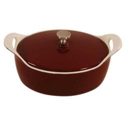 Кастрюля для подачи 13*11 см h5,3 см 350 мл овальная с крышкой эмаль  . P.L. Proff Cuisine