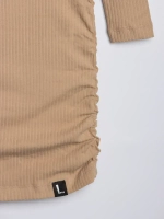 Платье-водолазка для девочки обтягивающее на осень