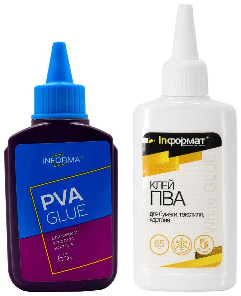 Клей ПВА 65мл. с дозатор. универсальный (INFORMAT)