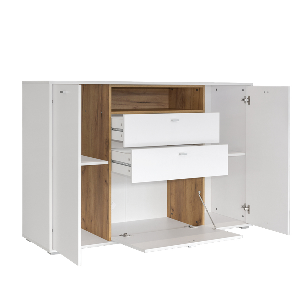 Комод Бэль 10.95, Белый; Дуб Золотой