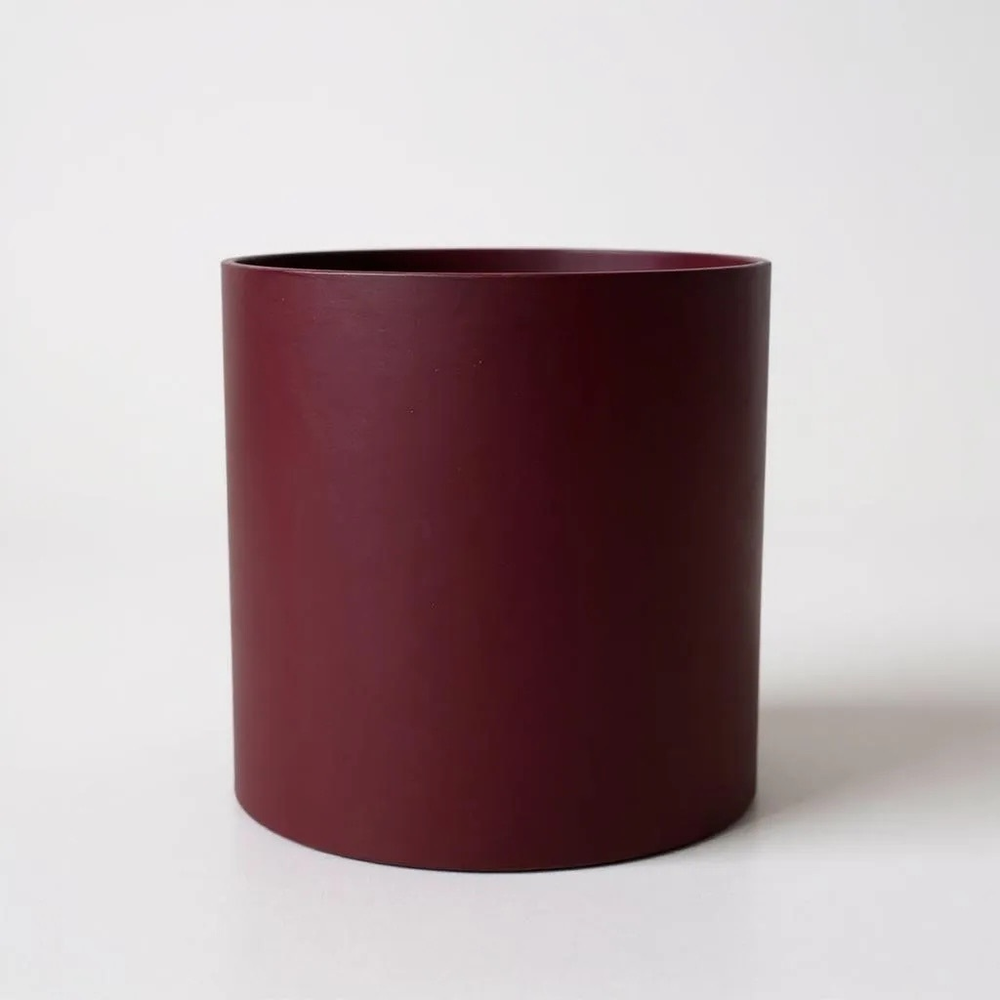 Шляпная коробка без крышки и лент 24х25 см Цвет; Бордовый.