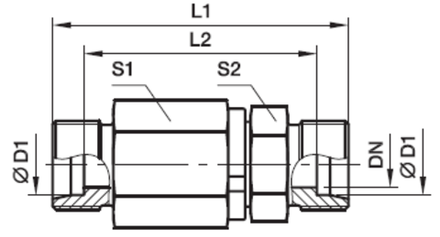 ADG 101 Прямой поворотный фитинг с шарикоподшипником