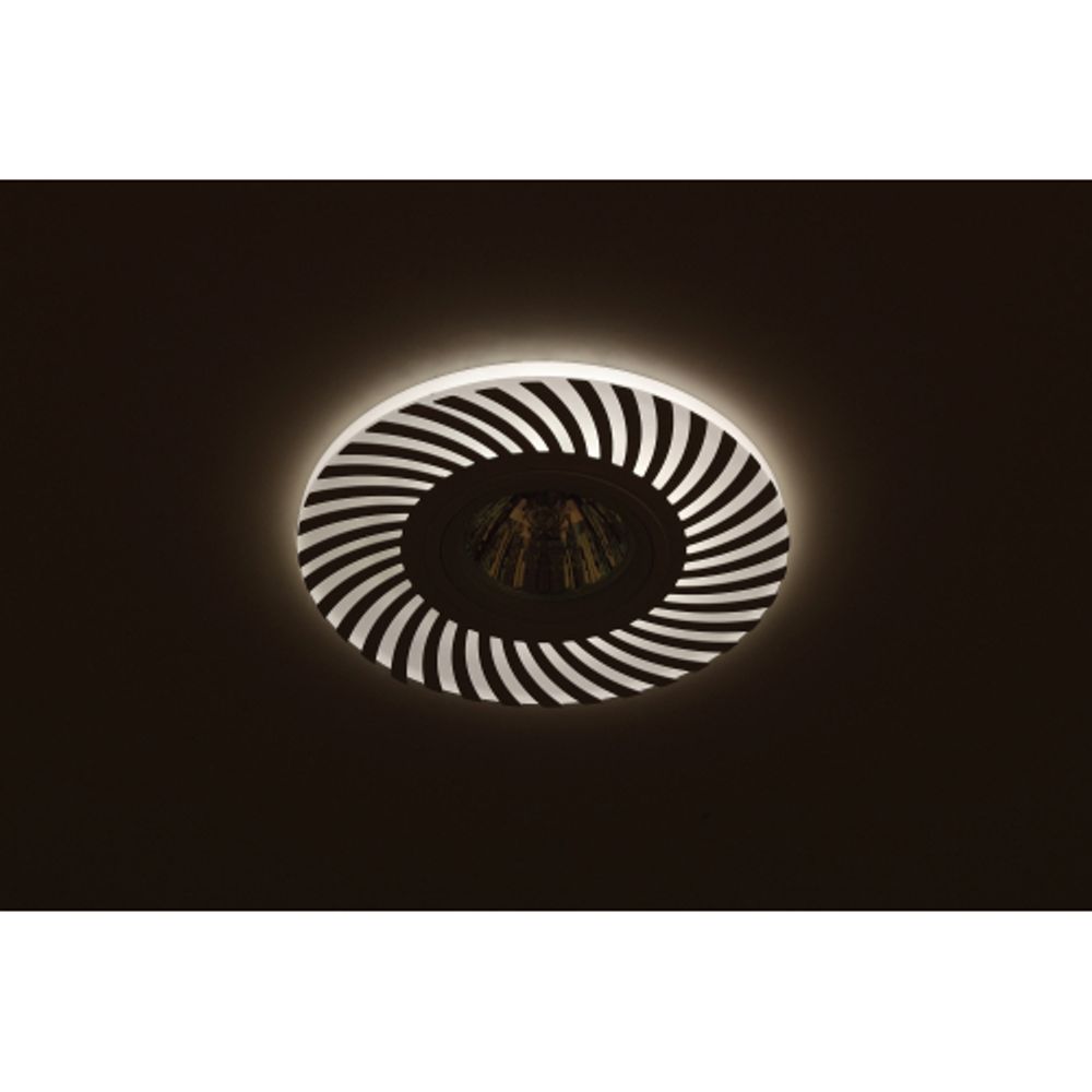 DK LD32 BK /1 Светильник ЭРА декор cо светодиодной подсветкой MR16, 220V, max 11W, черный | Встраиваемые LED светильники