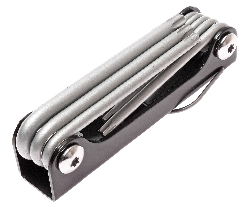 Набор ключей TORX Т9Н-Т40Н складных с отверстием 8 предметов JTC