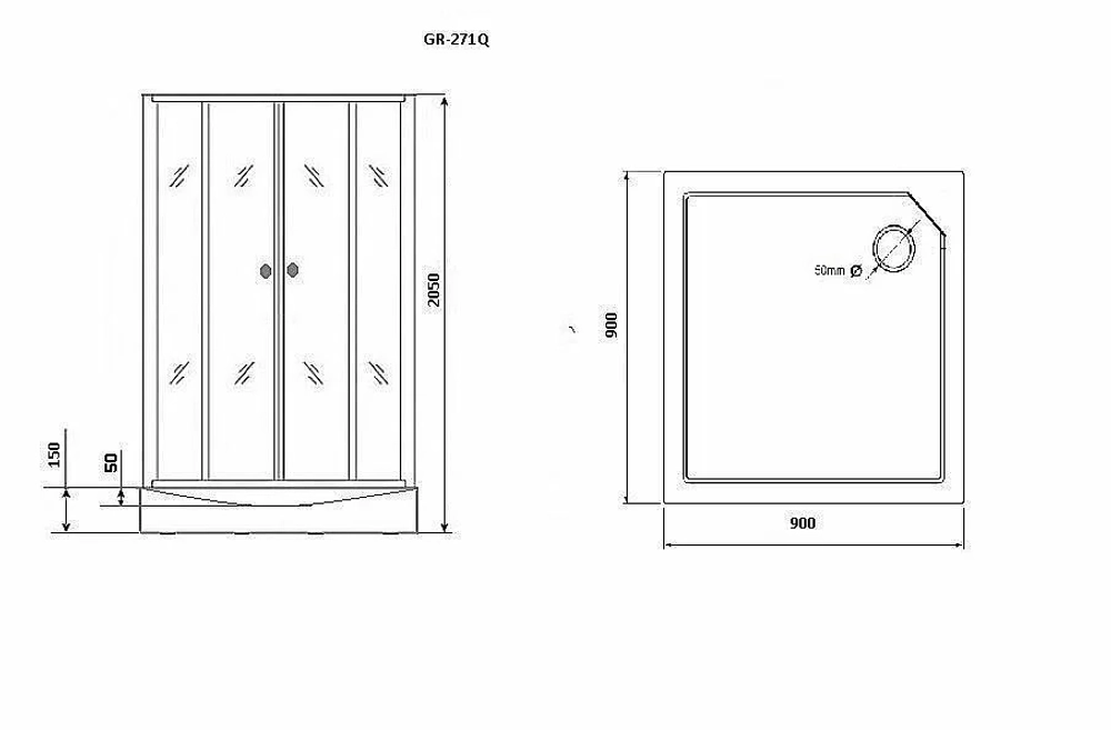 Душевая кабина Grossman Classic GR271Q 90x90