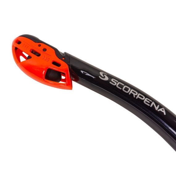 Трубка Scorpena K2 c двумя клапанами прямая черная