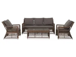 "Гранд Латте" лаунж-зона из искусственного ротанга, цвет коричневый