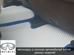 Автоковрики с бортами для Infiniti QX60 гибрид (2014-2016)
