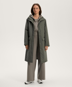 Oysho Куртка с капюшоном, линялый хаки