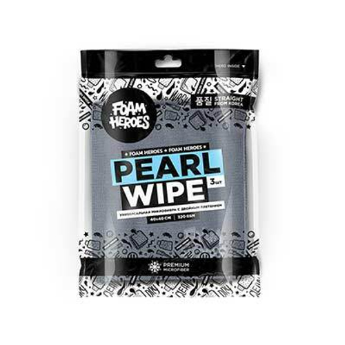 FHA037-3 Foam Heroes Pearl Wipe универсальная микрофибра с двойным плетением 40х40см , 320г/м2