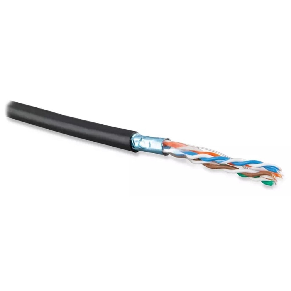 Кабель витая пара Bion BCL-F5480-381 F/UTP, кат.5e, 4x2x0,48 мм AWG 24, медь, одножильный, PE, для внешней прокладки, 305м, черный