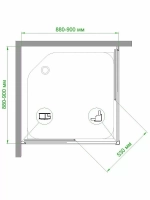 Душевой уголок Royal Bath RB90HPD-C-BL 90х90 матовый