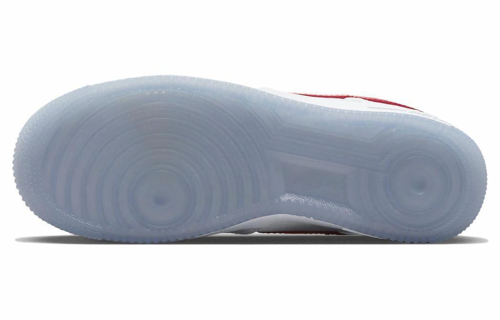 Кроссовки Nike Air Force 1 Low Satin "White Red" (Женская размерная сетка)