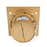 Энергосберегающий бесшумный вентилятор ММ-Р 06 UE стекло квадрат 100 м³/час 5,5 Вт с обратным клапаном золото