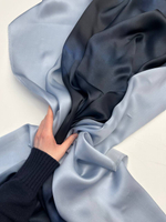 Шелк атласный Achille Pinto с сине-голубым градиентом